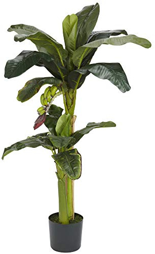 Nearly Natural 5ft. + 3ft. Banana Silk Tree with Bananas