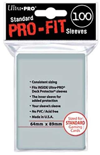 Ultra Pro 82712 - Standard Kartenhüllen, Pro-Fit Card, 100 Hüllen, klar, Multi