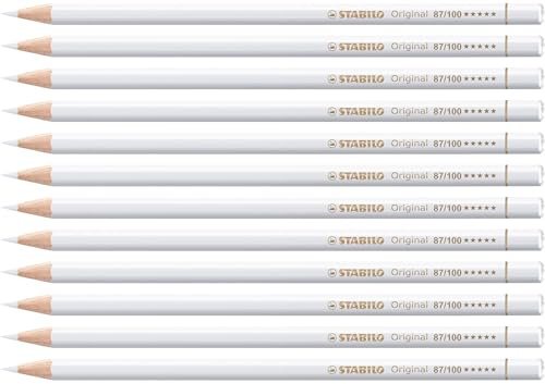 STABILO - Premium-Buntstift - Original | 12er Pack, titanweiß