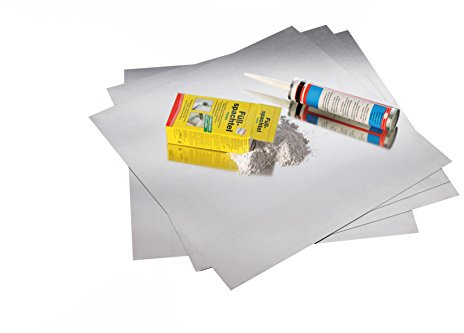 magnetoplan Magnetowand unter Tapete, 4 Platten, 1 m² | Mit Zubehör, Metalltafeln unter der Tapete, 4 Platten = 1 m²