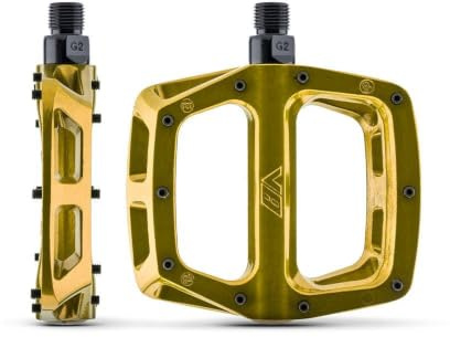 Dmr V8 V2 MTB-Pedale – Gold/flach, für Mountainbike, Fahrrad, Radfahren, Reiten, breite Plattform, klebriger Griff, für Downhill, Freeride, Trail Dirt Jump-Pedal, leichtes Zubehör