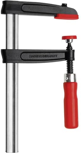 BESSEY Tempergusszwinge TPN20BE | 200 mm Spannweite | 100 mm Ausladung | Robuste Zwinge mit stabiler Schiene ermöglicht präzises und sicheres Fixieren der Werkstücke bei zuverlässiger Handhabung