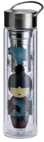 Eigenart FLOWTEA® Teekanne to go Geisha RED für 350-400ml inkl. Thermomantel + Teesieb