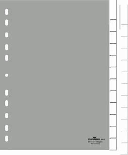DURABLE Register 1-12 + 48 farbige Taben blanko / Vollformat DIN A4