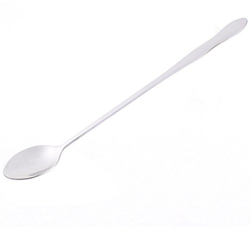 sourcing map Cuillère à Café Dessert Glace en Acier Inoxydable Long Manche Longue 20cm