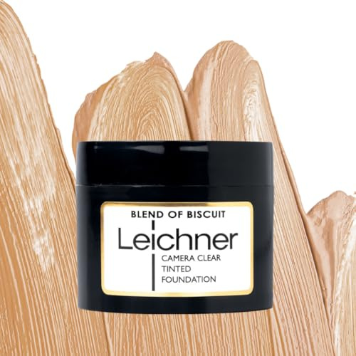 Leichner Camera Clear Tinted Foundation in BISCUIT | Full Coverage | 30ml | Hydrating Foundation for a Smooth, Natural-Looking Finish | Buildable & Long-Lasting Makeup