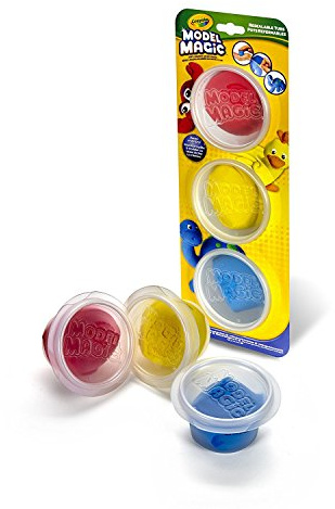 CRAYOLA Model Magic - 3 Pots of Modelling Clay Primary Colours