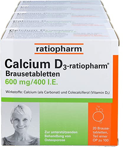 Calcium D3-ratiopharm Brausetabletten bei Osteoporose, 100 St. Tabletten