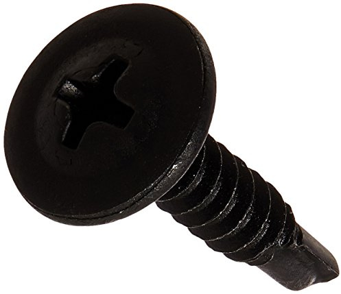 Small Parts 0812KPMB Steel Self-Drilling Screw, Black Phosphate Finish, Modified Truss Head, Phillips Drive, #2 Drill Point, #8-18 Thread Size, 3/4 Length (Pack of 100)