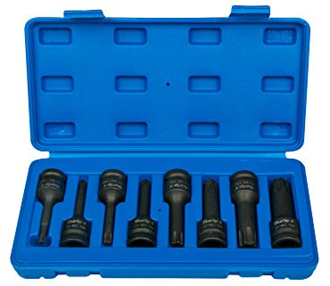Blue Spot Tools 01506 impacto Torx sockets, Negro, 1/2-inch, juego de 8 piezas
