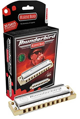 Hohner M2011BXL-C Marine Band Thunderbird Diatonic Harmonica, Key of LC