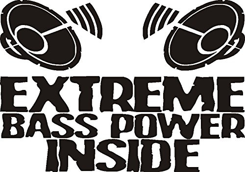 NetSpares Plott Aufkleber Extreme Bass Power Autoaufkleber Sticker Tuning Shocker
