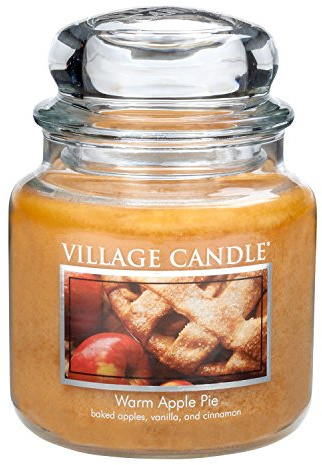 Village Candle Candela profumata in Barattolo di Vetro, Cera di paraffina, Marrone Chiaro, Media (453,6 g)