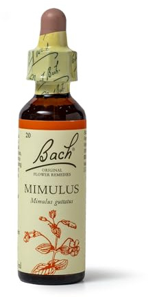 Bach Original Flower Remedies Mimulus, Face Your Fears, Face Your Fears, Emotional Wellness, Natural Flower Essence, 20ml