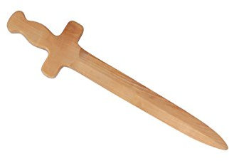 Normannenschwert geölt aus Holz für Kinder und kleine Ritter, ca. 45 cm lang - Spielzeug Schwert