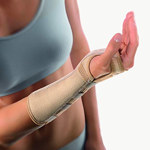 bort 103360 haut Arm- und Handgelenkschiene zur Unterstützung des Handgelenkes rechts oder links, links medium, beige