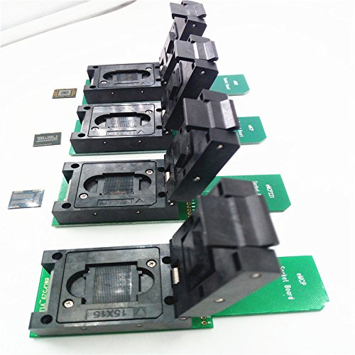eMMC SOCKET READER FOR Data Retrieve,ALLSOCKET BGA IC Adapter eMMC169/153 eMCP162/186 eMCP221 eMCP529 Testing Socket Programmer for Data Restore Android Data Recovery Physical Damage phone(4pcs/set)