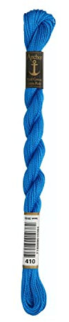 Anchor Perlgarn Stärke 5 4585000-00410 blau-türkis Stickgarn, 100 % Baumwolle, 5g Strängchen