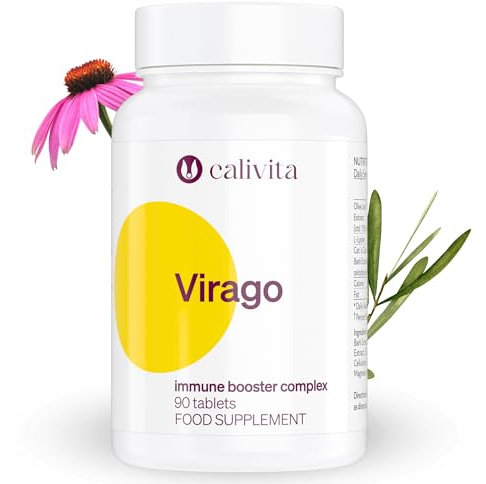 Virago - Lysine Cold Sore Treatment - Vegan Immunity Booster with L-Lysine, Olive Leaf Extract, Cat's Claw, and More - 90 Tablets