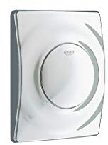 GROHE Surf - Abdeckplatte (116 x 144 mm, langlebige Oberfläche, mit Druckknopfbetätigung), mattchrom, 37018P00