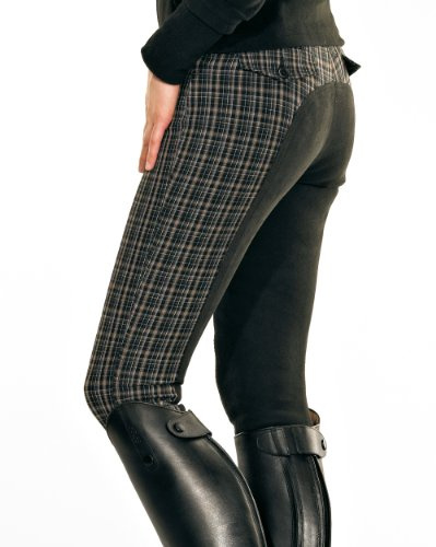 PFIFF Damen Hose Vollbesatzreithose Anna Reithose kariert