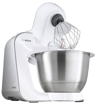 Bosch MUM54230 Robot culinaire Styline 900 W Bol mélangeur inox Râpeur/éminceur Couvercle mélangeur plastique Crochets pétrisseurs Presse-agrumes Fouets à battre et à mélanger (Import Allemagne)