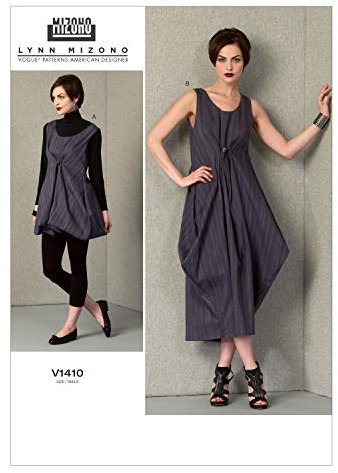 Vogue V1410 VGE E5 (14-16-18-20-22) Schnittmuster zum Nähen, Elegant, Extravagant, Modisch