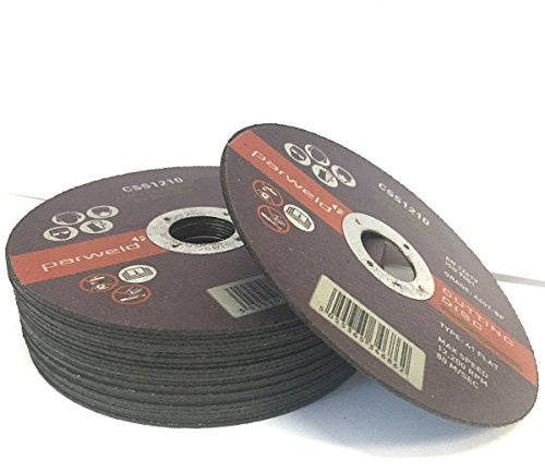 (Pack of 100) Parweld (5) 125mm x 1mm Thin Stainless Steel Cutting Discs For Angle Grinder - Metal Slitting Discs