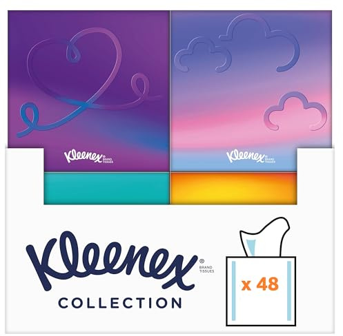 Kleenex Collection Veline, Morbide e Delicate, Con Carta Certificata FSC, Disponibili in Diverse Fantasie, 48 Pz