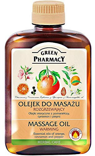 Green Pharmacy Body Massage Essential Warming Oil Orange Cinnamon and Pepper Natural Oils 200 ml