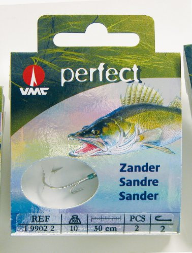 VMC Perfect Zander Ryderhaken Kevlar Zanderhaken Zwillingshaken, Hakengröße:2