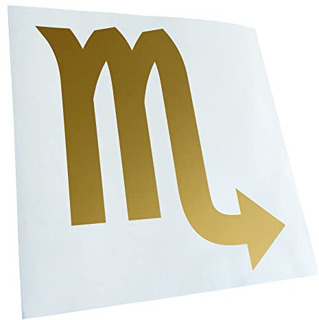 Kiwistar - Autoaufkleber - gold - 60 x 55 cm - Skorpion Sternzeichen - Heckscheibenaufkleber Auto Aufkleber wetterfest für Kfz LKW Mofa Truck - Sticker außen selbstklebend Tuning Zubehör für Fenster