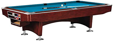 Billiard-Royal Billardtisch Pooltisch Modell Gladiator Mahagoni 8 ft. mit hochwertigem K-55 Bandengummi und freier Tuchwahl, Tuchfarbe:Electric Blue