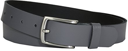 Vascavi Ledergürtel echt Leder, 3 cm breit und ca. 0.25 cm stark, Gürtel, Anzugsgürtel, Hüftgürtel, Jeansgürtel, Made in Germany (85 cm Gesamtlänge 95 cm, Grau)