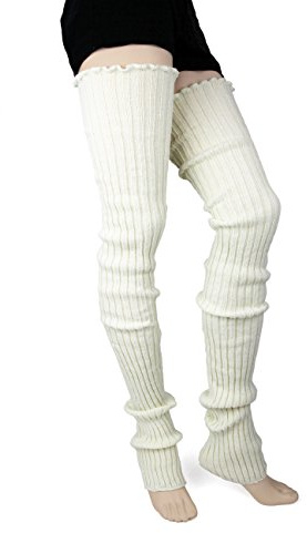 Foot Traffic Super Long Leg Warmers (Ivory)