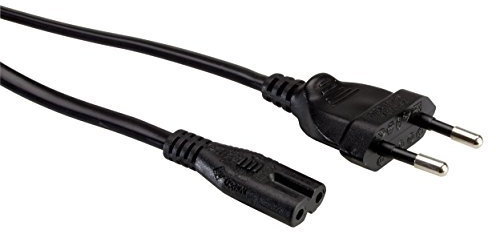 VALUE Netzkabel Euro-Flachstecker auf C7, 2polig, schwarz, 1,8 m