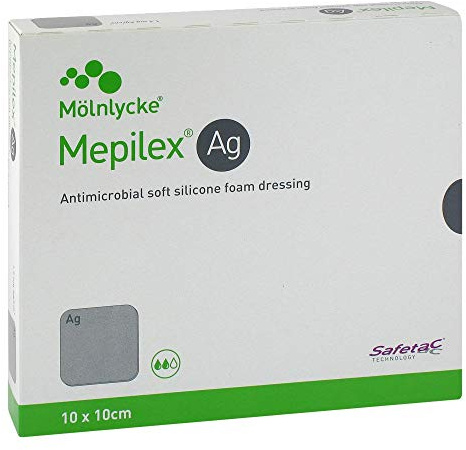 MEPILEX Ag Schaumverband 10x10 cm steril 5 St