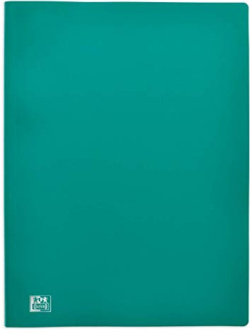 OXFORD Protège-Documents Initial A4 80 vues / 40 Pochettes Couverture Polypro Vert