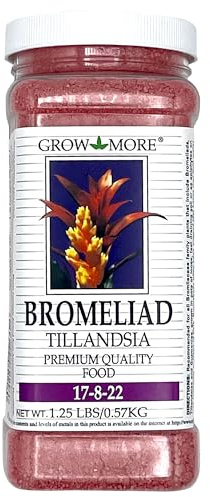 Grow More Bromeliad Tillandsia Food (17-8-22) - 1.25lbs of Water Soluble Air Plant Fertilizer - Slow Release Fertilizer for Outdoor & Indoor Plants - Air Plant Food for Vibrant Growth & Blooms