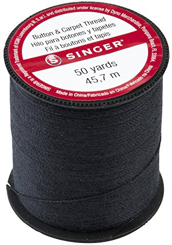 Singer 67110 Button & Carpet Sewing Thread, 50-Yards, Black, 3.80 x 1.50 x 2.50 inches