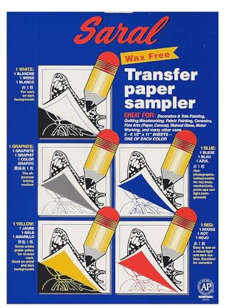 Saral Transfer (Tracing) Papier-Transferpapier-Sampler Packung mit 5 Bögen 21,6 cm. x 27,9 cm. 5 Stück [2 Stück]