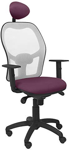 Piqueras Y Crespo (PIQU7) Silla Jorquera Malla Gris Asiento Bali Lila con cabecero Fijo Oficina, Talla unica