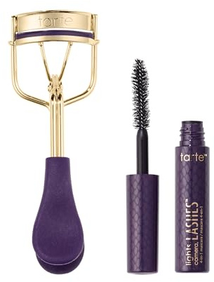 tarte picture perfect eyelash curler – Professional Lash Curler with Mini Travel Size Mascara for Lift & Curl, Ergonomic Pad Design, Easy to Use, Vegan & Cruelty-Free