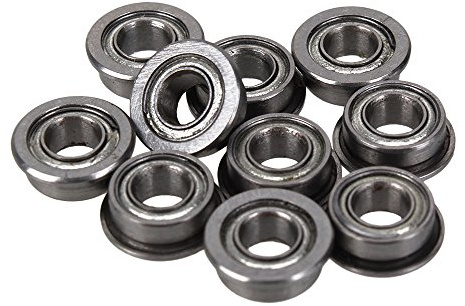 Silber Zink Legierung Shielded Flansch Modell Flansch Kugellager 3 x 6 x 2.5 mm Packung mit 10