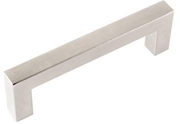 SOTECH 1 x Möbelgriff E3 BA 128 mm echt Edelstahl | (Profil 15 x 15 mm) Stangengriff Relinggriff Schubladengriff