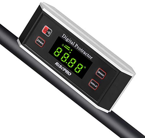 RISEPRO® Inklinometer,Digitaler Winkelmesser Winkel Finder Level Neigungsmesser Magnetische V-Nut 0~360 Grad mit Hintergrundbeleuchtung