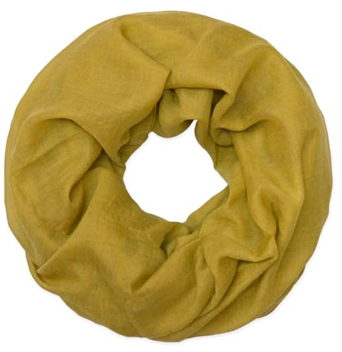 Soul-Cats klassischer, leichter und einfarbiger Loop-Schal in der Farbe: olivgrün