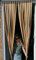 Heavy Duty Bug Blind,Strip Blind/Fly Blind-80cm wide (Standard UK door width)-GOLD/CREAM Complete with self adhesive fitting hooks for uPVC Door frames