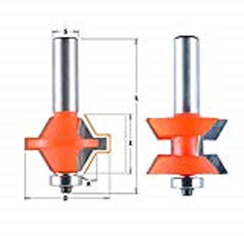 CMT : jeu de 2 fraises assemblage rainure en V queue 12 mm 955.510.11