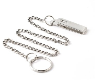 Key-BAK Pocket Chain Belt Clip Key Chain Accessory with 1.125 inch Split Ring, 19 inch Chain, Chrome (0307-403)